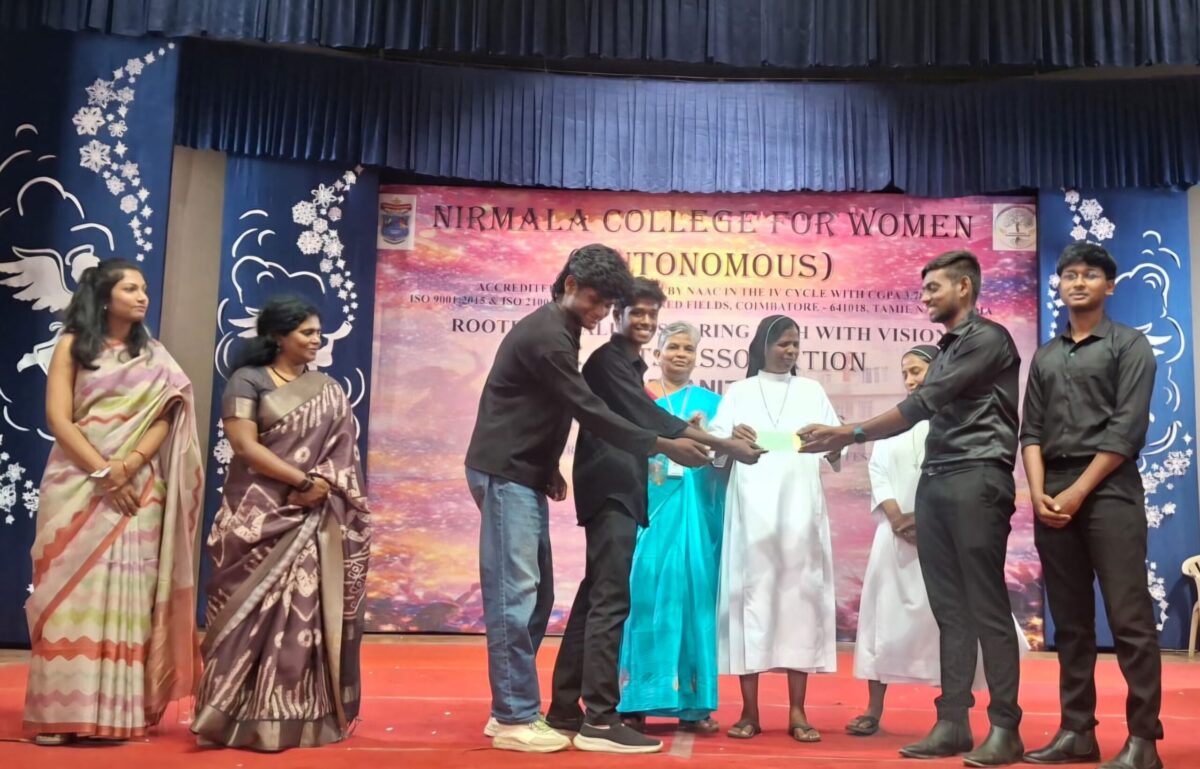 Bishop Ambrose College Band Boys Win First Prize at Nirmala College, Coimbatore