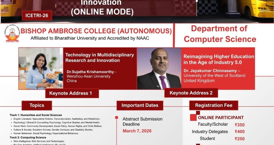 Call for Papers – ICETRI-26